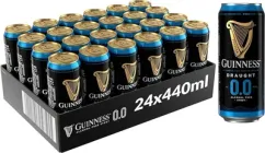 Упаковка пива Guinness Draught темне фільтроване 0% 0.44 л x 24 шт. (5000213024829)