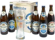 Набір пива Weihenstephaner (Original світле фільтроване 5.1% 0.5 л x 2 шт, Hefeweissbier біле нефільтроване 5.4% 0.5 л x 2 шт, Dunkel темне нефільтроване 5.3% 0.5 л x 1 шт) + келих 0.5 л (4105120005938)